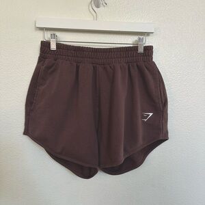 Gymshark Brown Athletic Shorts Elastic Waistband & pockets. Size M. EUC